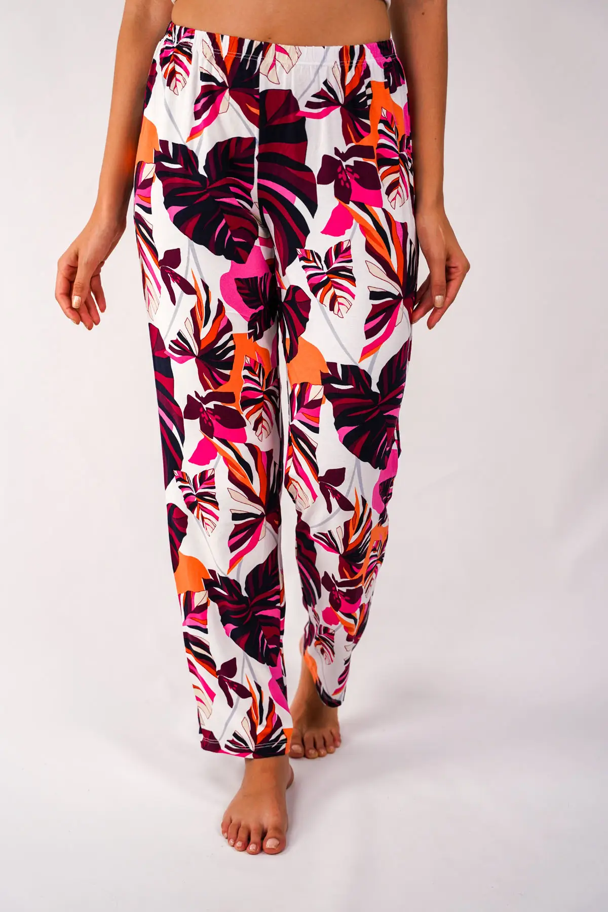 2 Li Çiçek Desenli Pijama Altı Takım